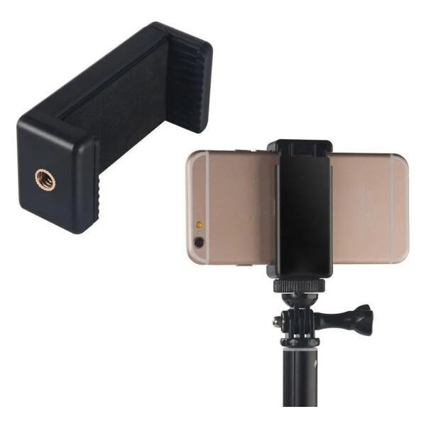 Soporte De Trípode Celular Adaptable GoPro Agarre Abierto Color Negro