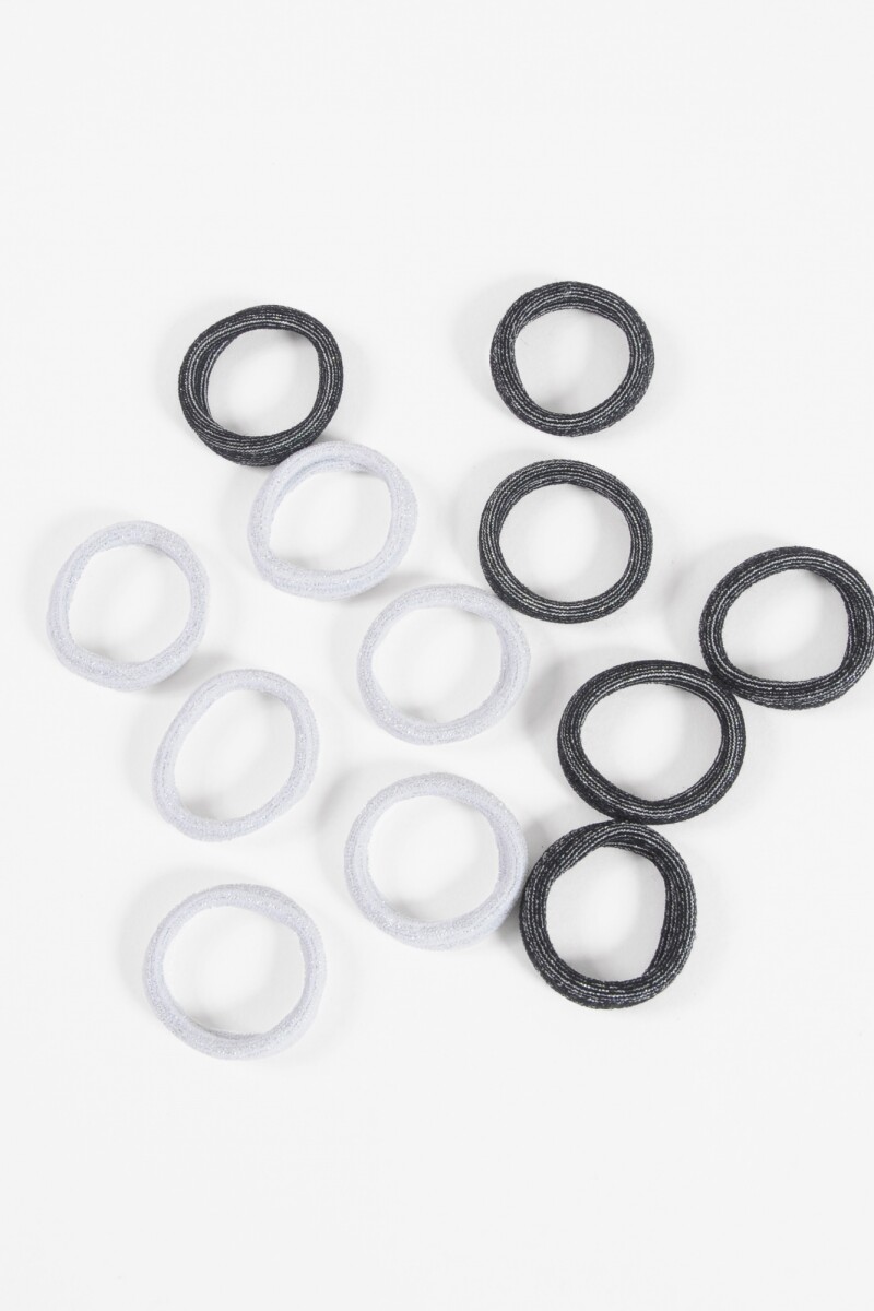 Set de 12 gomitas lurex multicolor