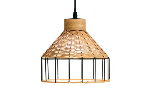 Iluminacion Colgante en Rattan y Hierro Iluminacion Colgante en Rattan y Hierro