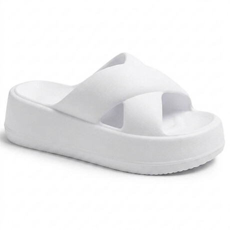 Sandalia Chancleta Gomón Cómoda Playa Antideslizante Blanco