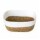 Cesto Canasto Fibra Natural Paramount Decoración 24x20x10Cm Blanco