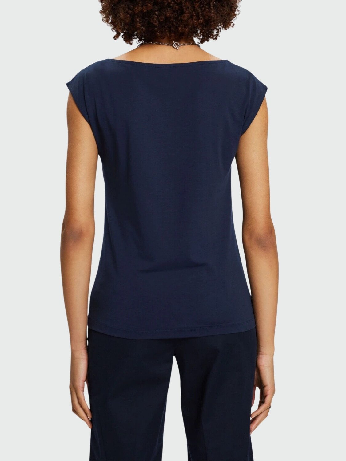 Blusa con escote drapeado, Theory Azul