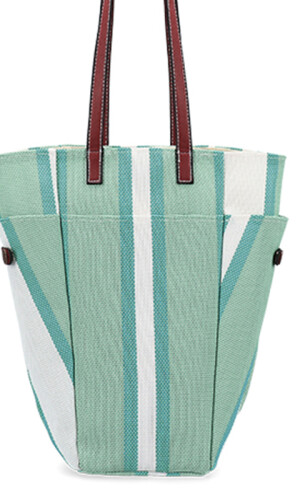 BOLSA MATERA AFRODITA VERDE AGUA Y BLANCO