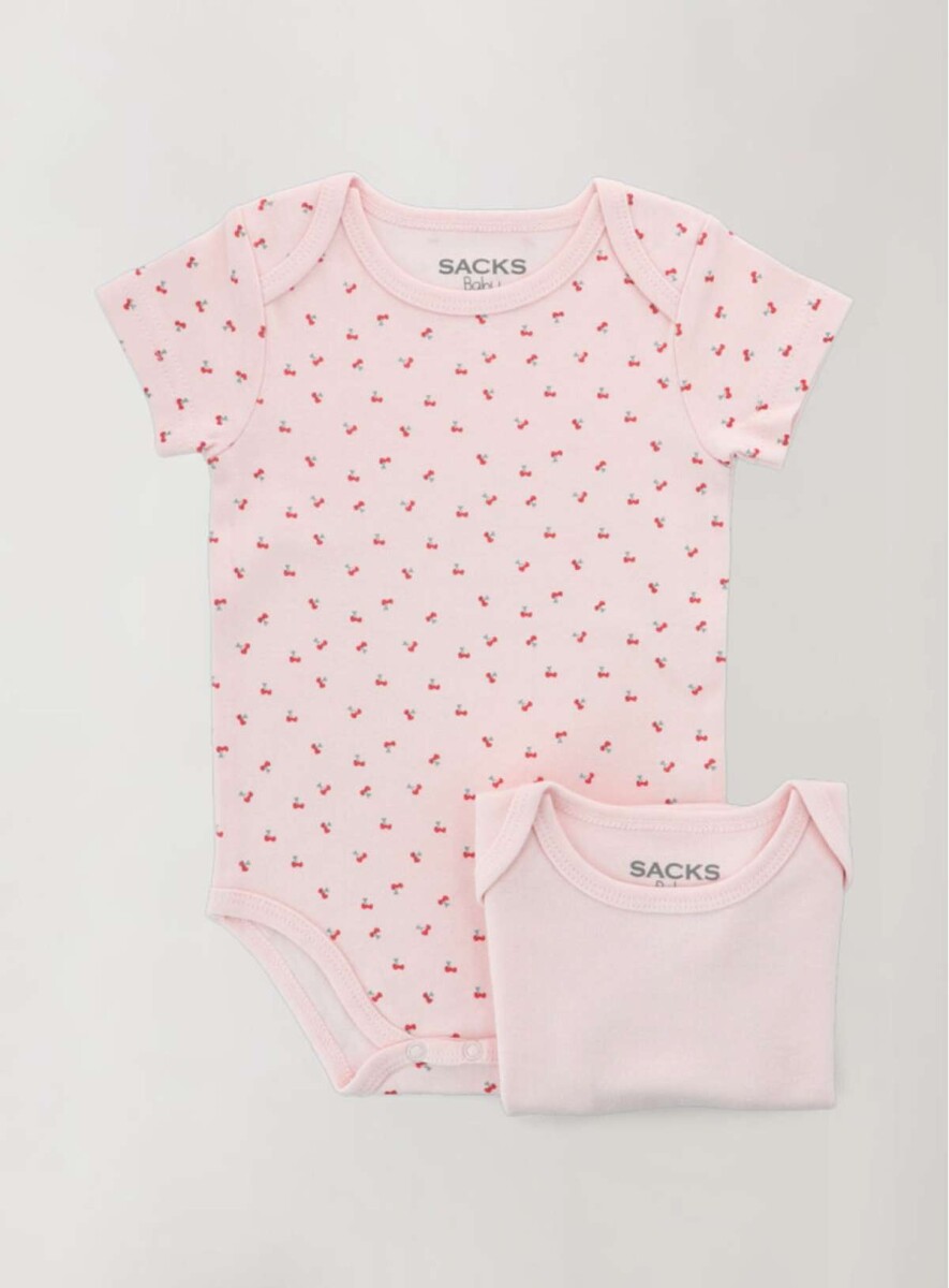 Set x 2 bodies m/c diseño - Rosa bebe 