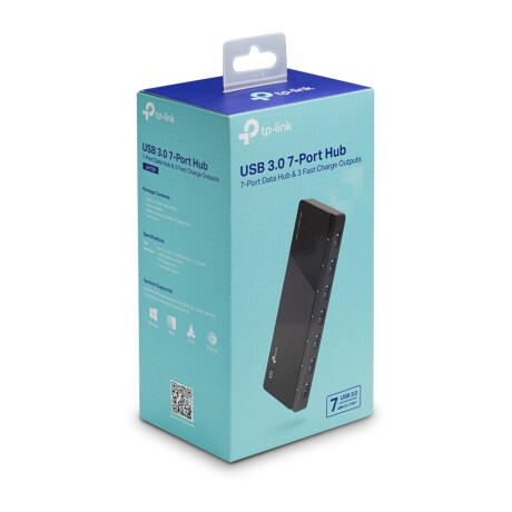 Tp-link - Hub USB Tapo UH700. Multiples Protecciones. Indicador Led. X7 Puertos USB 3.0. Color Negro 001