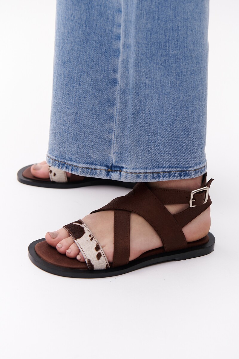 Sandalia Clara Marron