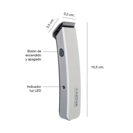 Set Cuidado Personal Hombre con Corta Pelo y Barba + Neceser Blanco