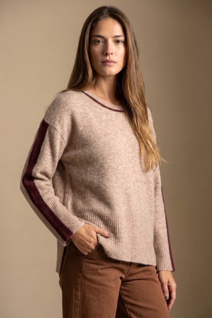 Sweater Combinado Mocha