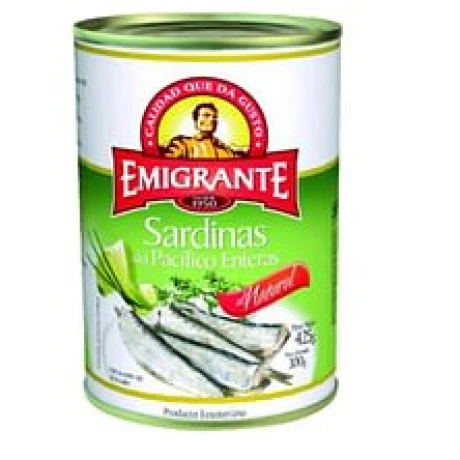 SARDINA ENTERA AL NATURAL TALL 420G EMIGRANTE SARDINA ENTERA AL NATURAL TALL 420G EMIGRANTE