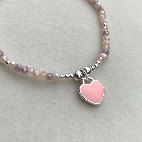 Pulsera LOVE PINK en plata 925 y cristales Pulsera LOVE PINK en plata 925 y cristales