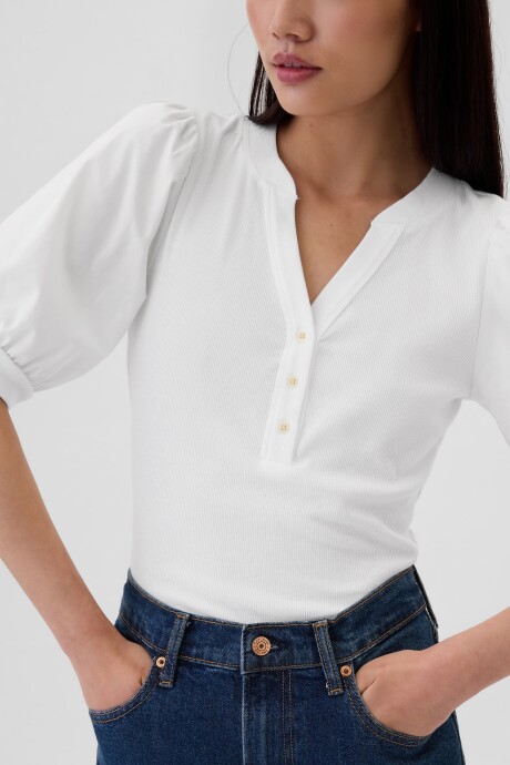 Remera Con Botones Mujer White000