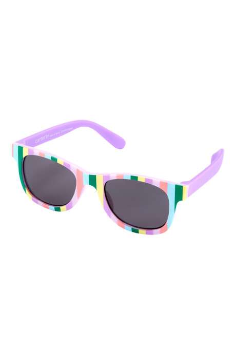 Lentes de sol, protección 100% UVA-UVB, diseño a rayas Sin color