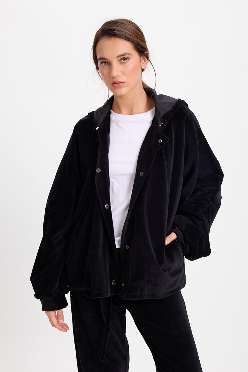 Campera Hoodie Negro