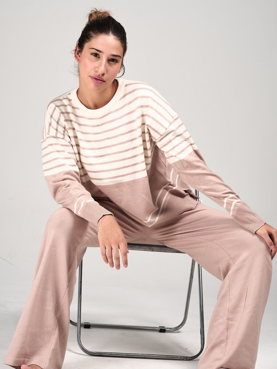 Buzo dama tejido slowly - Beige 
