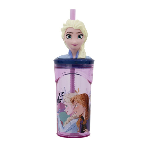 Vaso Alto con Tapa con Forma Disney Frozen U