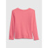 V-LS SLD RIB KNIT T CAMELIA ROSE