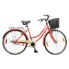 Bicicleta de paseo Baccio Siena Vintage rodado 26 con canasto y parrilla Salmón