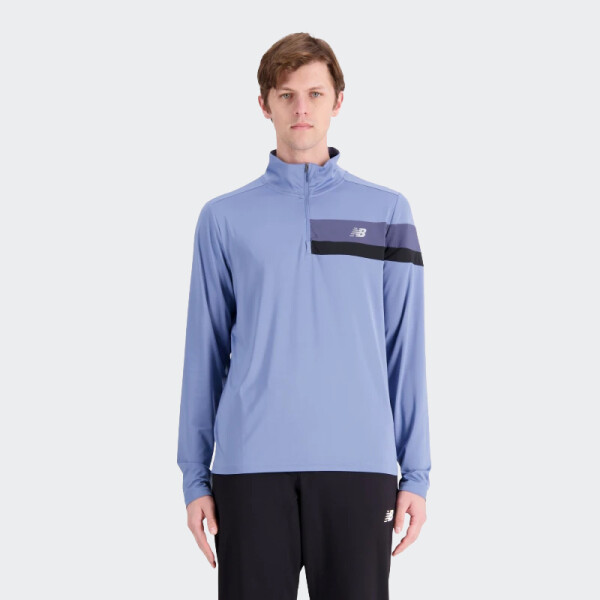 Campera New Balance Accelerate Half Zip Beige