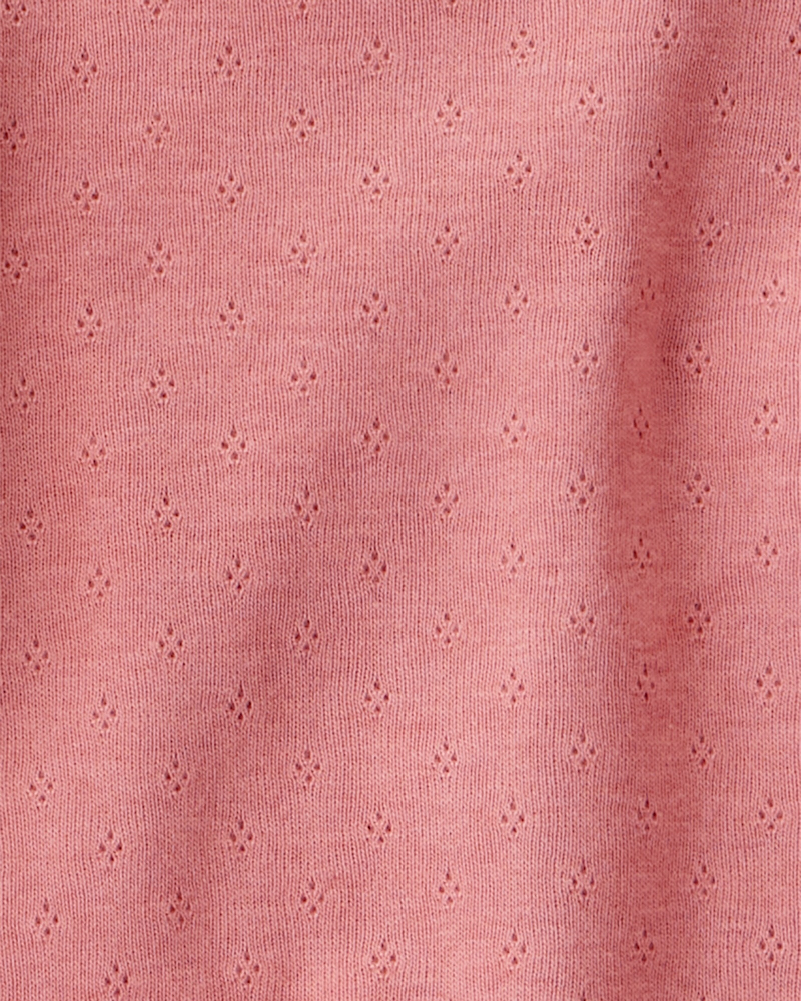 Set tres piezas de algodón, chaleco floral, pantalón y body calado Sin color