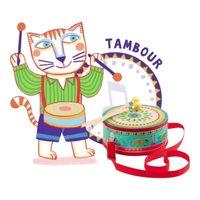 Tambor Infantil de Madera Animambo Djeco Tambor Infantil de Madera Animambo Djeco