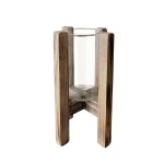PORTAVELA DE VIDRIO 18x9CM BASE DE MADERA 28x15CM PORTAVELA DE VIDRIO 18x9CM BASE DE MADERA 28x15CM