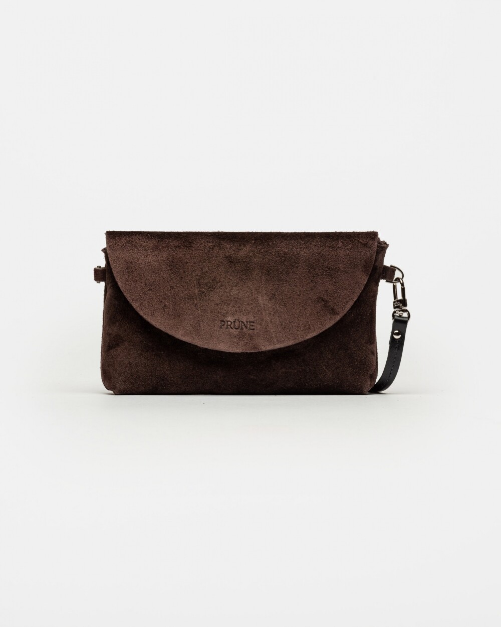 Mini Bag Viena En Cuero Gamuza Marron