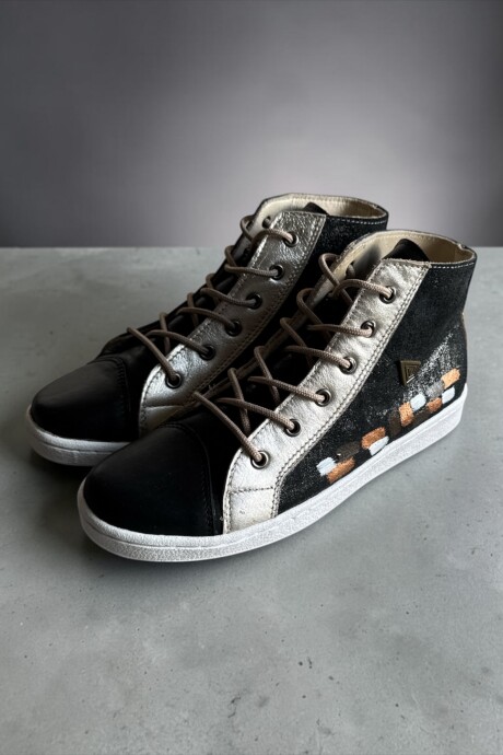 Bota Daria Negro Brillos Con Arte Bota Daria Negro Brillos Con Arte