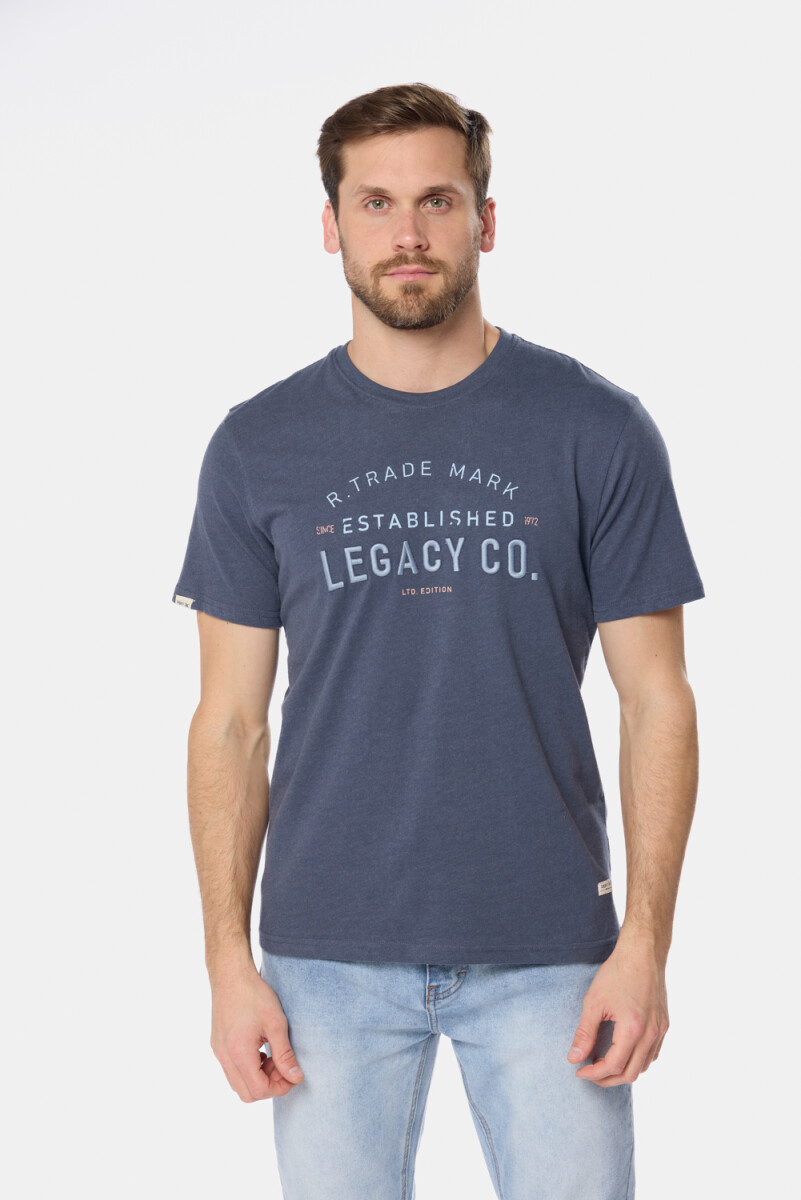 REMERA ESTAMPADA - Azul 