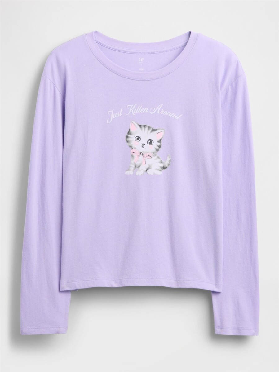 Remera Gràfico Niña - Purple Lotus 