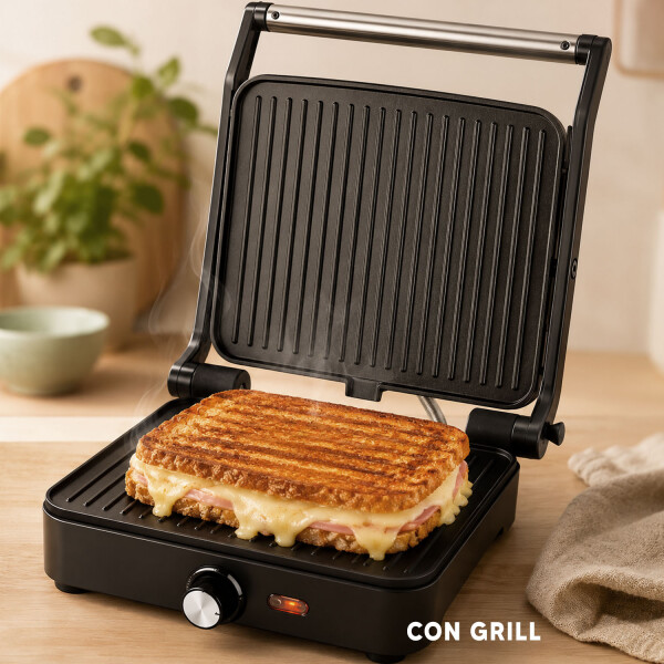 Sandwichera Con Grill Eléctrico Inox Ks-geinox5 SANDWICHERA GRILL KASSEL KS-GEINOX5