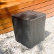 Mesa Auxiliar C/Tapa Capri Símil Ratan Negro - Espacio para Guardado Mesa Auxiliar C/Tapa Capri Símil Ratan Negro - Espacio para Guardado