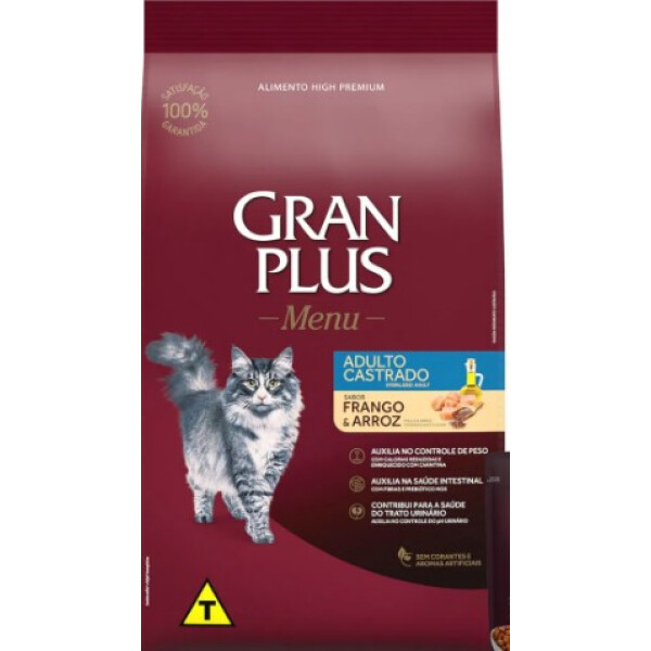 GRANPLUS GATO ADULTO CASTRADO SABOR POLLO & ARROZ FD5 1KG GRANPLUS GATO ADULTO CASTRADO SABOR POLLO & ARROZ FD5 1KG