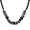 Conjunto gargantilla Vibras - Plata 925 - Piedra Onix, perlas de río- CJ3084 Conpiedra