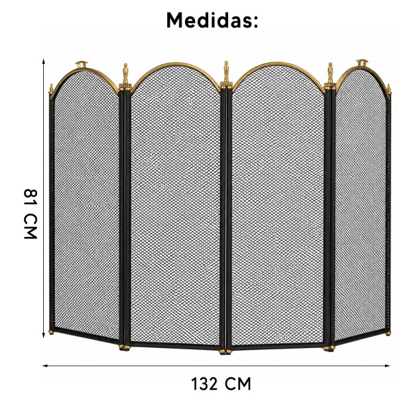 Chispero Para Estufa Kassel 4 Cuerpos 81cm CHISPERO KASSEL NEGRO Y DORADO 4C 70826