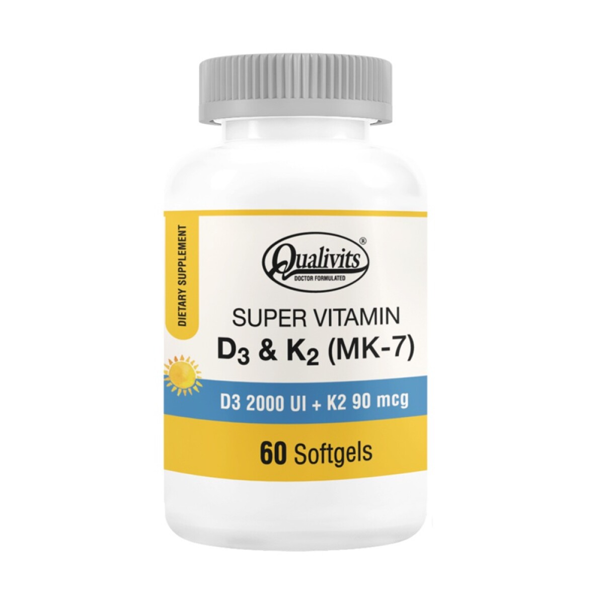 Super Vitamina D3 y K2 60 Tabs Qualivits 