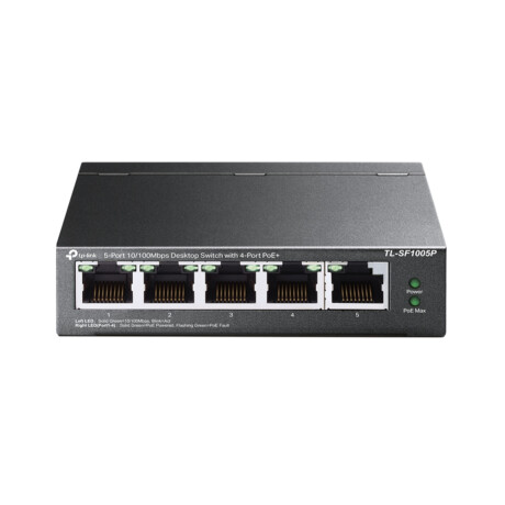 Tp-link - Switch TL-SF1005P. 5 Puertos RJ45 10/100 Mbps. 4 Puertos Poe. Plug And Play. Carcasa de Me 001