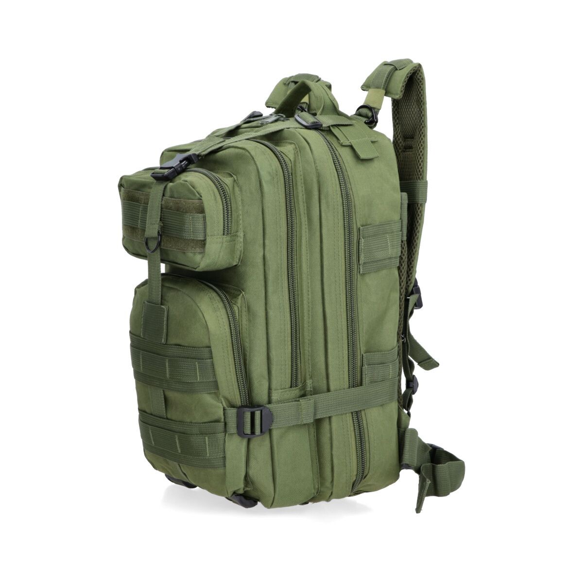 Mochila Táctica Militar Molle 30 Litros Caza Camping Viaje Color Verde Diseño De La Tela Lisa 