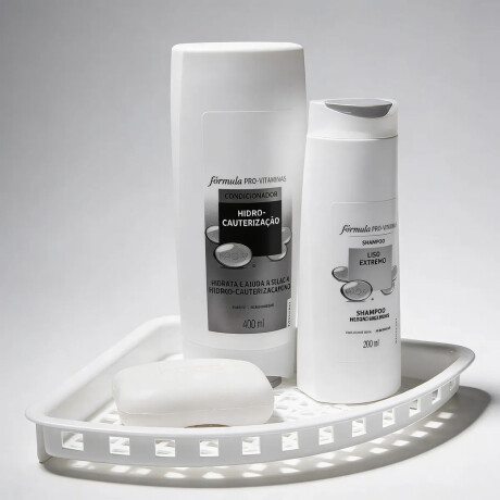 Organizador Esquinero c/Ventosa Práctica Ducha Baño Plástico Blanco