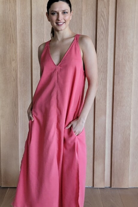 Vestido Laguna Lino Coral