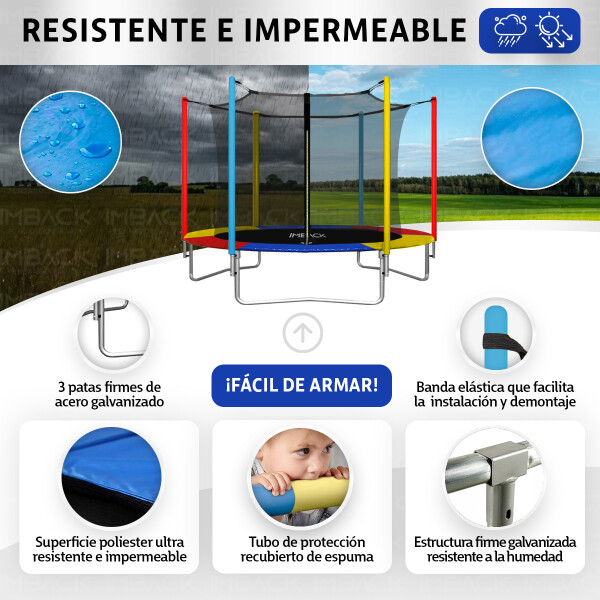 Cama Elastica 1.83 M Trampolin Saltarin Niños Adultos Grande Con Red Proteccion Imback Multicolor Cama Elastica 1.83 M Trampolin Saltarin Niños Adultos Grande Con Red Proteccion Imback Multicolor