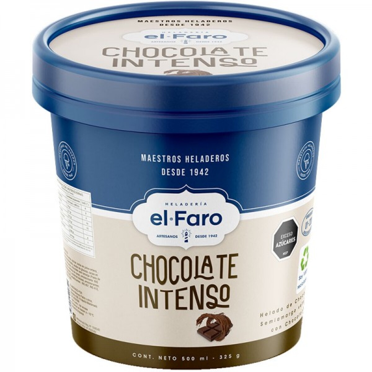 HELADO CHOCO INTENSO 500ML EL FARO 