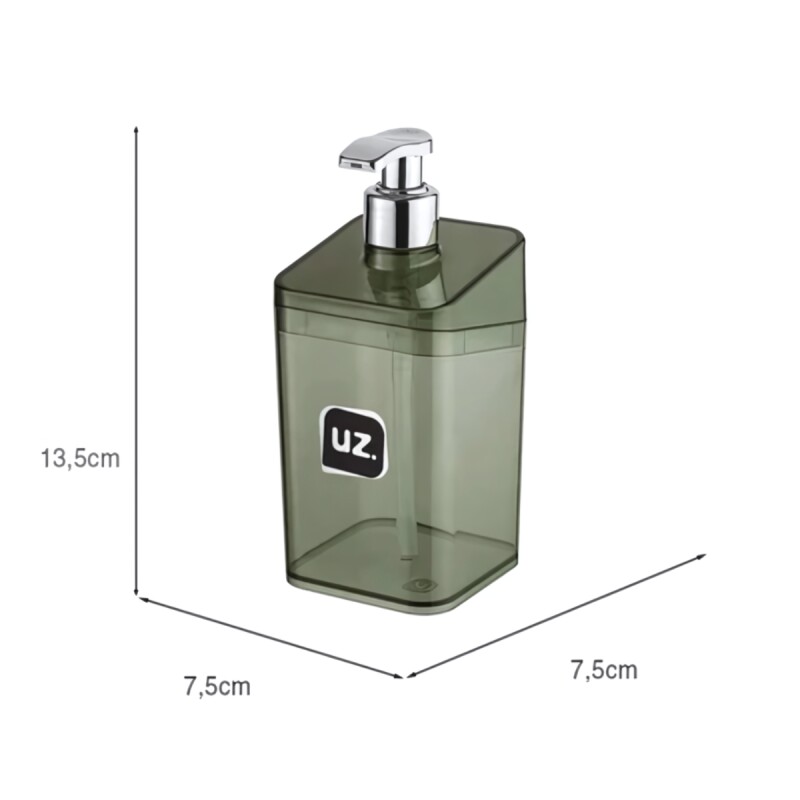 Dispensador de jabón 350ml NEGRO TRASLÚCIDO