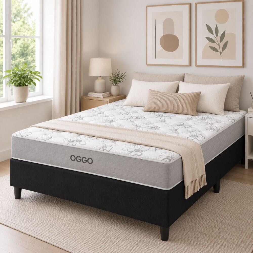 SOMMIER - MEGA SUEÑO 2 PLAZAS 100% ESPUMA CON BOX