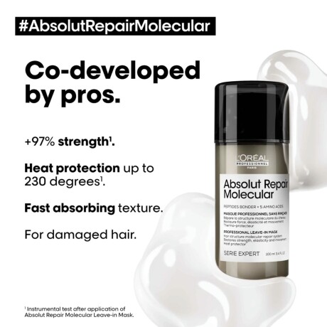 Mascarilla para Cabello L'Oréal Prof Absolut Repair Molecular Leave 100ml Mascarilla para Cabello L'Oréal Prof Absolut Repair Molecular Leave 100ml