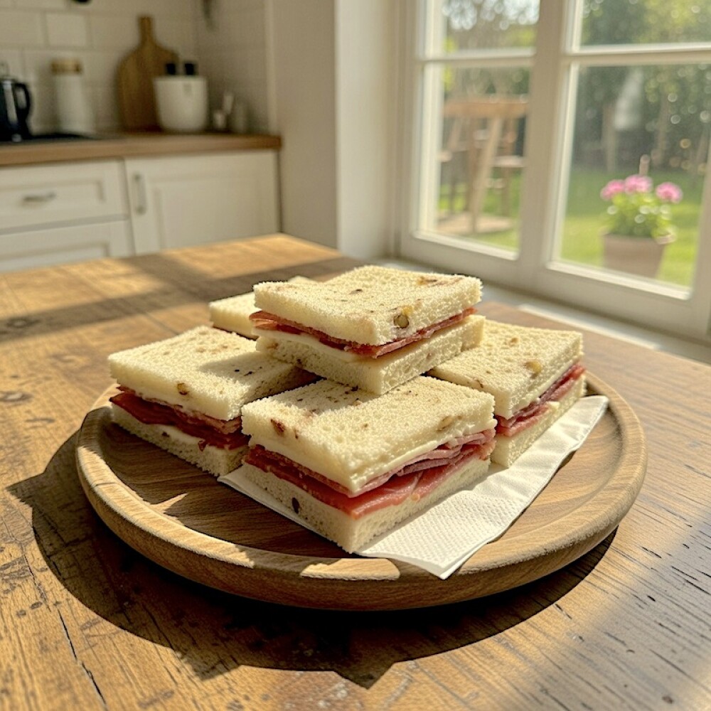 6 Sándwiches de Bondiola y Queso en Pan de Nuez 6 Sándwiches de Bondiola y Queso en Pan de Nuez