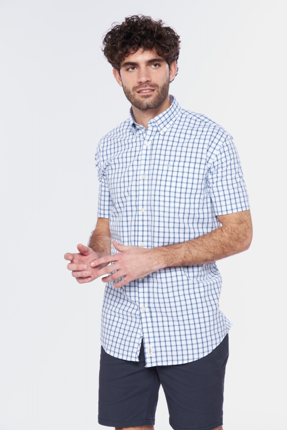 CAMISA A CUADROS Azul