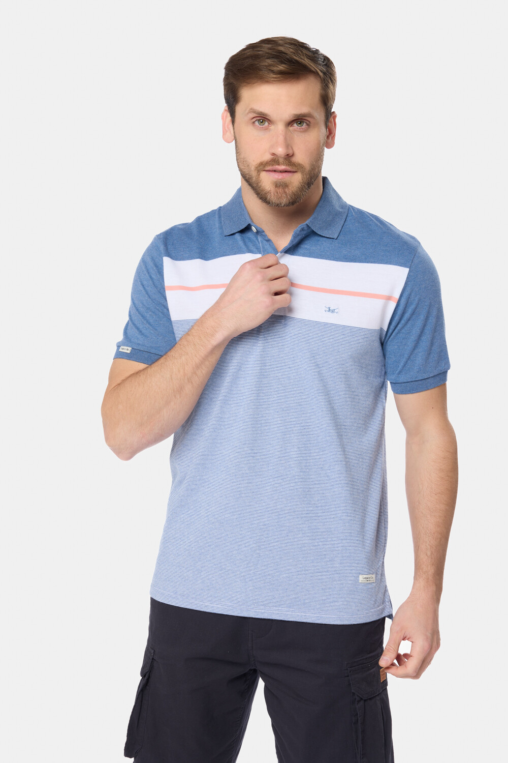 POLO JERSEY RAYADA Piedra