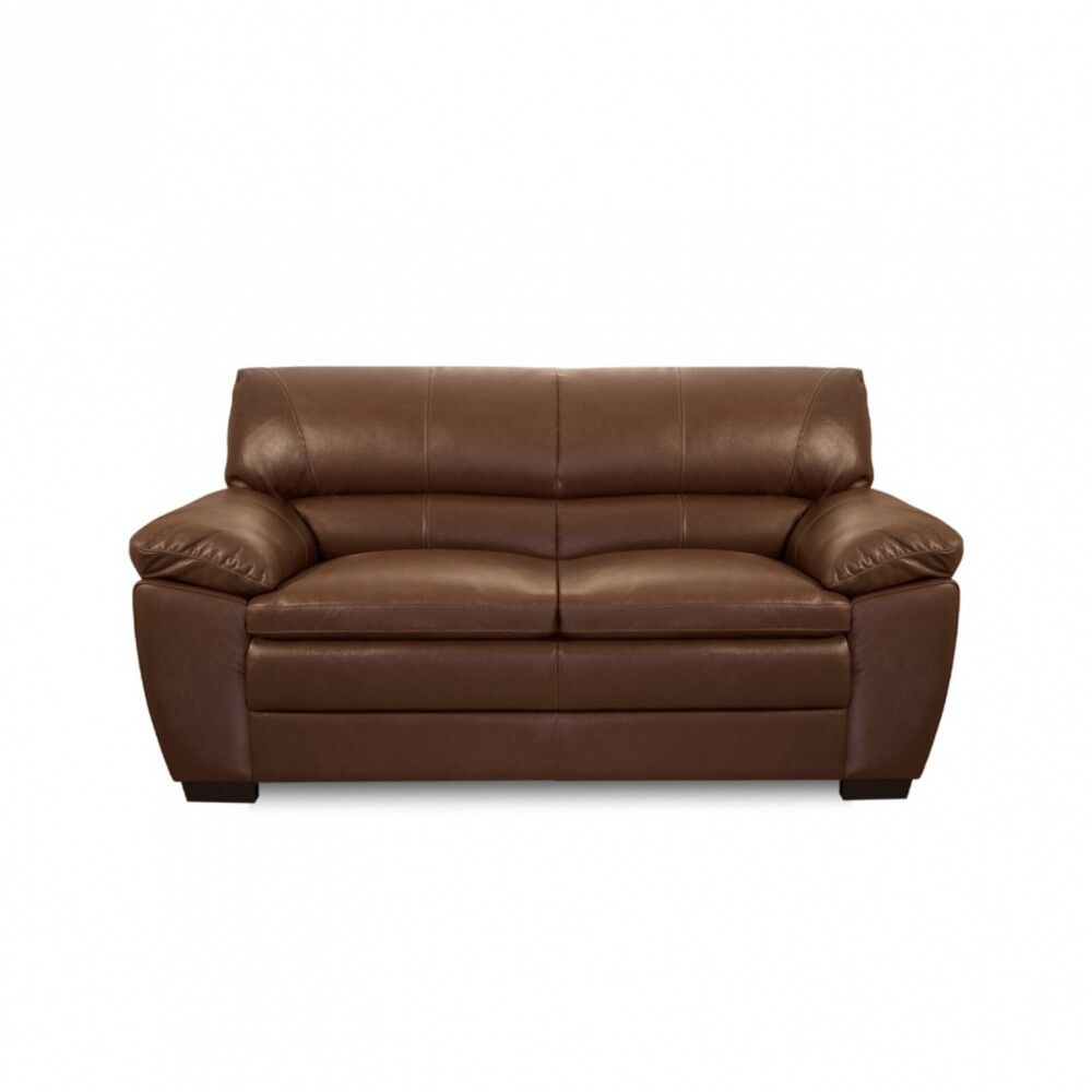 Sillón 100% Cuero - 2 Cuerpos Premium Caramelo