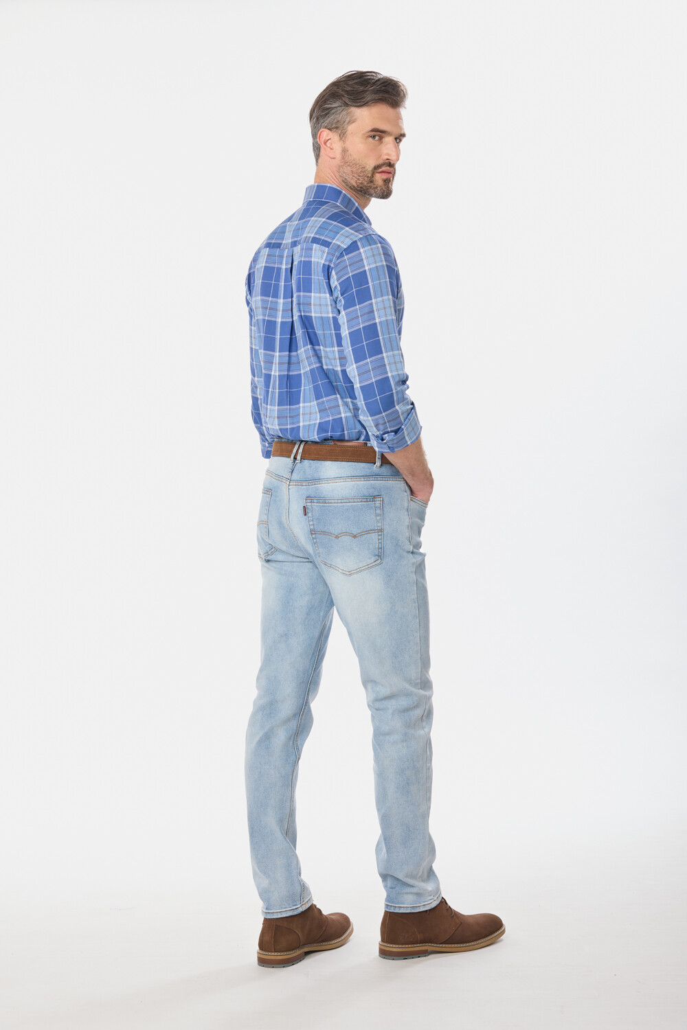 PANTALÓN DE JEAN SKINNY Celeste
