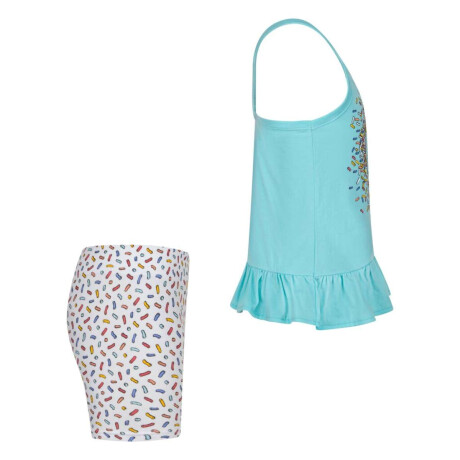 Conjunto Peplum Tank & Printed Bik de Niña Blanco